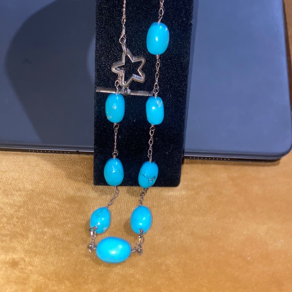 GENUINE turquoise & sterling silver  necklace